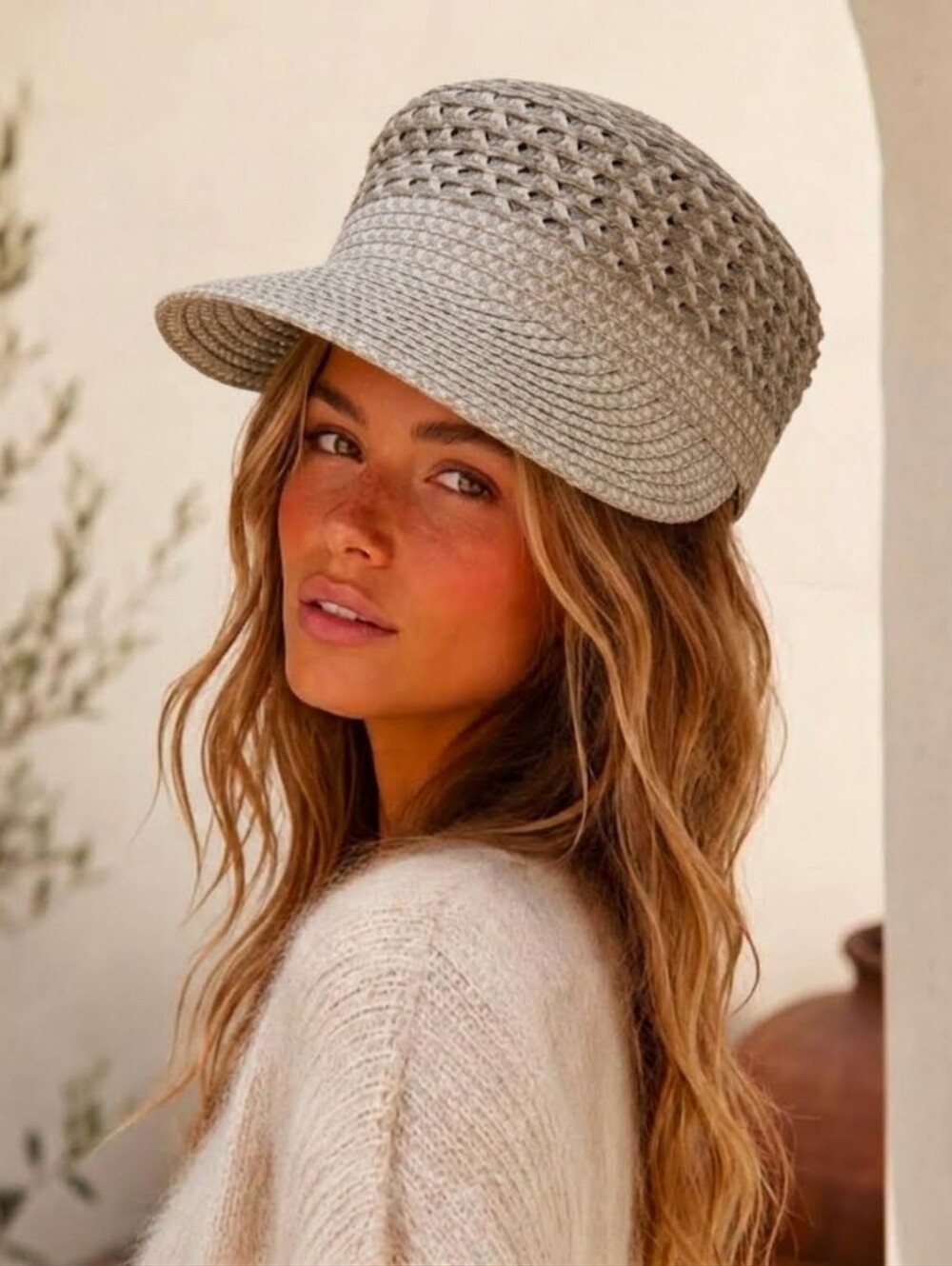 ERIC JAVITS New York Straw Champ Hat in Heather Gray UPF 50+ |